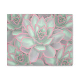 Echeveria Violet Queen Succulent Pattern Canvas Print – Botanical Wall Art