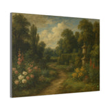 Gainsborough Inspired Garden Landscape with Winding Path and Stone Urn