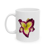 Floral Daylily Ceramic Mug – Botanical Coffee Cup (11oz & 15oz)