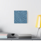 Cerulean Blue Monstera Canvas Print – Botanical Wall Art