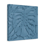 Cerulean Blue Monstera Canvas Print – Botanical Wall Art