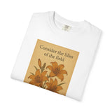Consider the lilies t-shirt white folded