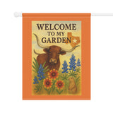 Welcome to My Garden - Where Wild Beauty Blooms, Rustic Texas Theme Garden Banner, Welcome Home Patio Decor