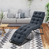Outdoor Lounge Chaise Cushion Set of 2 - 73x22 Inch High Back