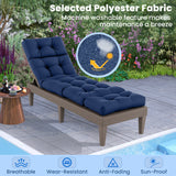 Outdoor Lounge Chaise Cushion Set of 2 - 73x22 Inch High Back
