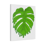 Melting Monstera Canvas Print – Botanical Wall Art