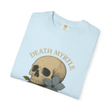 Death Myrtle Unisex Garment-Dyed T-shirt - Vintage Skull & Floral Design, IYKYK Statement Tee