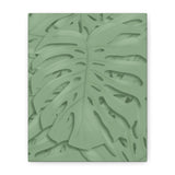 Sage Green Monstera Canvas Print – Botanical Wall Art