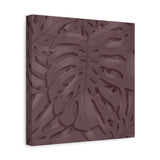 Merlot Monstera Canvas Print – Botanical Wall Art