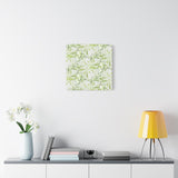 Snow Queen Pothos Pattern Canvas Print – Botanical Wall Art
