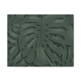 Deep Green Monstera Canvas Print – Botanical Wall Art