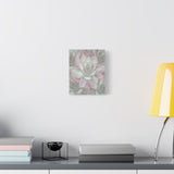 Echeveria Violet Queen Succulent Pattern Canvas Print – Botanical Wall Art