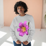 Pink Daylily Floral Sweatshirt