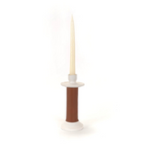 Leather-Wrapped Candle Holder