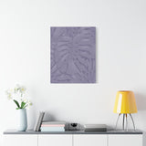 Violet Monstera Canvas Print – Botanical Wall Art