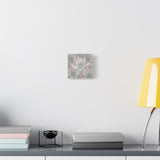 Echeveria Violet Queen Succulent Pattern Canvas Print – Botanical Wall Art