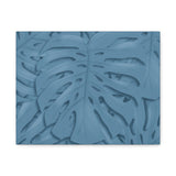 Cerulean Blue Monstera Canvas Print – Botanical Wall Art