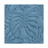 Cerulean Blue Monstera Canvas Print – Botanical Wall Art