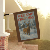Welcome Christmas, Buck Deer Garden Banner