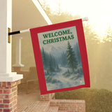 Welcome Christmas Rocky Mountain Forest Garden Banner