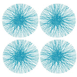 Fennco Styles Unique Paper Straw Placemats 15 Inches Round, Set of 4 – Modern Traycloth Table Mats for Home, Dining Room Décor, Banquets, Indoor & Outdoor and Special Events