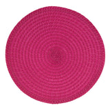 Fennco Styles Modern Everyday Textured Placemats 15 Inches Round, Set of 4 – Black Woven Table Mats for Home, Dining Room Décor, Banquets, Indoor & Outdoor and Special Events