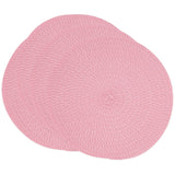 Fennco Styles Modern Everyday Textured Placemats 15 Inches Round, Set of 4 – Black Woven Table Mats for Home, Dining Room Décor, Banquets, Indoor & Outdoor and Special Events