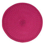 Fennco Styles Modern Everyday Textured Placemats 15 Inches Round, Set of 4 – Black Woven Table Mats for Home, Dining Room Décor, Banquets, Indoor & Outdoor and Special Events