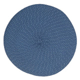 Fennco Styles Modern Everyday Textured Placemats 15 Inches Round, Set of 4 – Black Woven Table Mats for Home, Dining Room Décor, Banquets, Indoor & Outdoor and Special Events