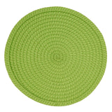 Fennco Styles Modern Everyday Textured Placemats 15 Inches Round, Set of 4 – Black Woven Table Mats for Home, Dining Room Décor, Banquets, Indoor & Outdoor and Special Events