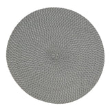 Fennco Styles Modern Everyday Textured Placemats 15 Inches Round, Set of 4 – Black Woven Table Mats for Home, Dining Room Décor, Banquets, Indoor & Outdoor and Special Events