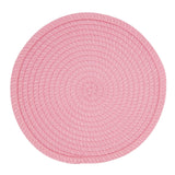 Fennco Styles Modern Everyday Textured Placemats 15 Inches Round, Set of 4 – Black Woven Table Mats for Home, Dining Room Décor, Banquets, Indoor & Outdoor and Special Events