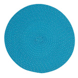 Fennco Styles Modern Everyday Textured Placemats 15 Inches Round, Set of 4 – Black Woven Table Mats for Home, Dining Room Décor, Banquets, Indoor & Outdoor and Special Events