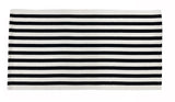 Fennco Styles Woven Classic Striped Area Rug 24" W x 51" L - Navy Blue Cotton Blend Carpet Indoor Outdoor Floor Mat for Living Room, Entryway, Bedroom and Floor Décor