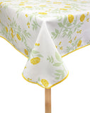 Fennco Styles Garden Floral Print Tablecloth 55" W x 55" L - Yellow Flowers Wrinkle-Free Washable Table Cover for Everyday Use, Banquets, Holidays, Indoor Outdoor Events and Special Occasions