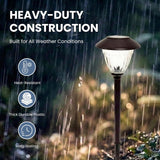 Outdoor light fixture with rain simulation, highlighting durability in various weather conditions.