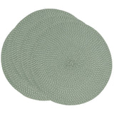 Fennco Styles Modern Everyday Textured Placemats 15 Inches Round, Set of 4 – Black Woven Table Mats for Home, Dining Room Décor, Banquets, Indoor & Outdoor and Special Events