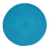 Fennco Styles Modern Everyday Textured Placemats 15 Inches Round, Set of 4 – Black Woven Table Mats for Home, Dining Room Décor, Banquets, Indoor & Outdoor and Special Events