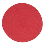 Fennco Styles Modern Everyday Textured Placemats 15 Inches Round, Set of 4 – Black Woven Table Mats for Home, Dining Room Décor, Banquets, Indoor & Outdoor and Special Events