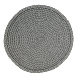 Fennco Styles Modern Everyday Textured Placemats 15 Inches Round, Set of 4 – Black Woven Table Mats for Home, Dining Room Décor, Banquets, Indoor & Outdoor and Special Events