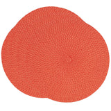 Fennco Styles Modern Everyday Textured Placemats 15 Inches Round, Set of 4 – Black Woven Table Mats for Home, Dining Room Décor, Banquets, Indoor & Outdoor and Special Events