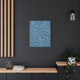 Cerulean Blue Monstera Canvas Print – Botanical Wall Art