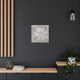 Echeveria Violet Queen Succulent Pattern Canvas Print – Botanical Wall Art