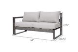 Walsh 4-Piece Aluminum Sectional Sofa Set