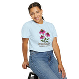Echinacea - Strength - Healing T-Shirt - Unisex Garment-Dyed Tee