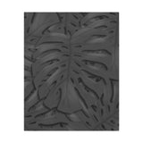 Charcoal Monstera Canvas Print – Botanical Wall Art