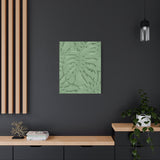 Sage Green Monstera Canvas Print – Botanical Wall Art