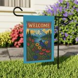 Welcome to the Pacific Northwest Garden Banner | Vibrant Floral Home Decor, Outdoor Garden Flag, Yard Decor, Welcome Sign