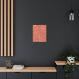 Coral Monstera Canvas Print – Botanical Wall Art