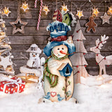 Blue & White Warm Winter Wish Christmas Outdoor Scene by Jamie Mills-Price - Christmas Santa Snowman Décor - 8457515F